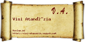 Visi Atanázia névjegykártya